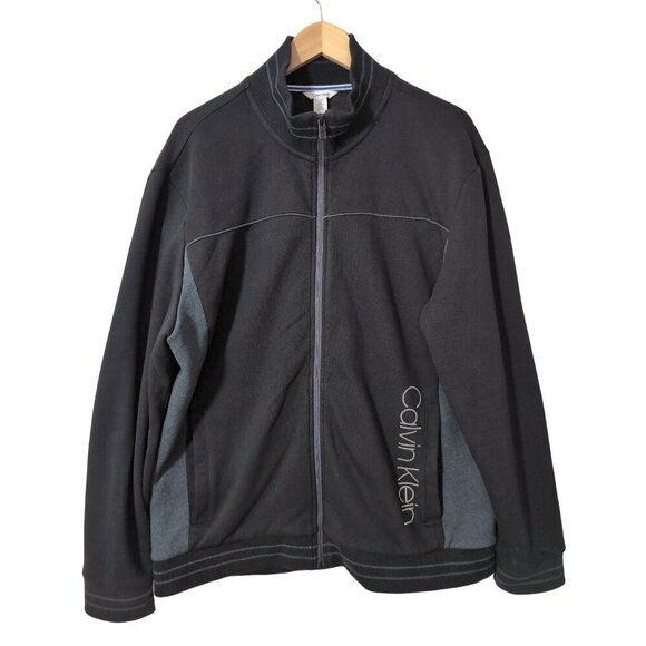 Calvin Klein Other - Calvin Klein Full Zip Jacket Mens XL‎ Black Gray Fleece Lined Casual Everyday
